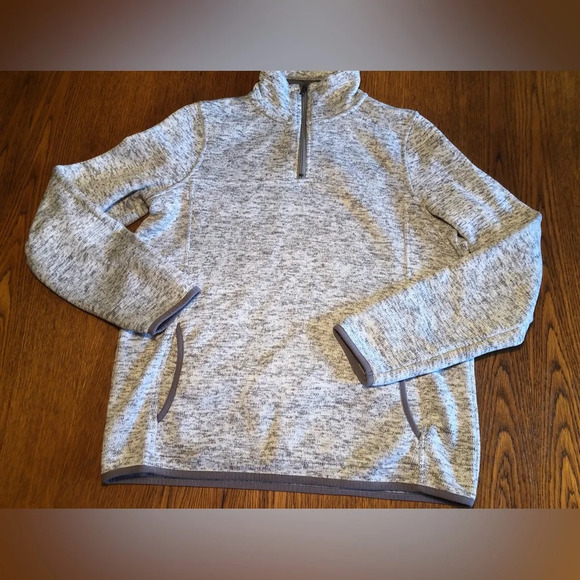 Thread & Supply Sweaters - Thread + Supply Gray Quarter Zip Sweatshirt